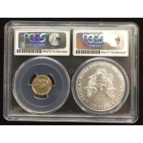 2016 $5 Gold Eagle 30th Anniversary Bimetallic Set,First Day of Issue (2)