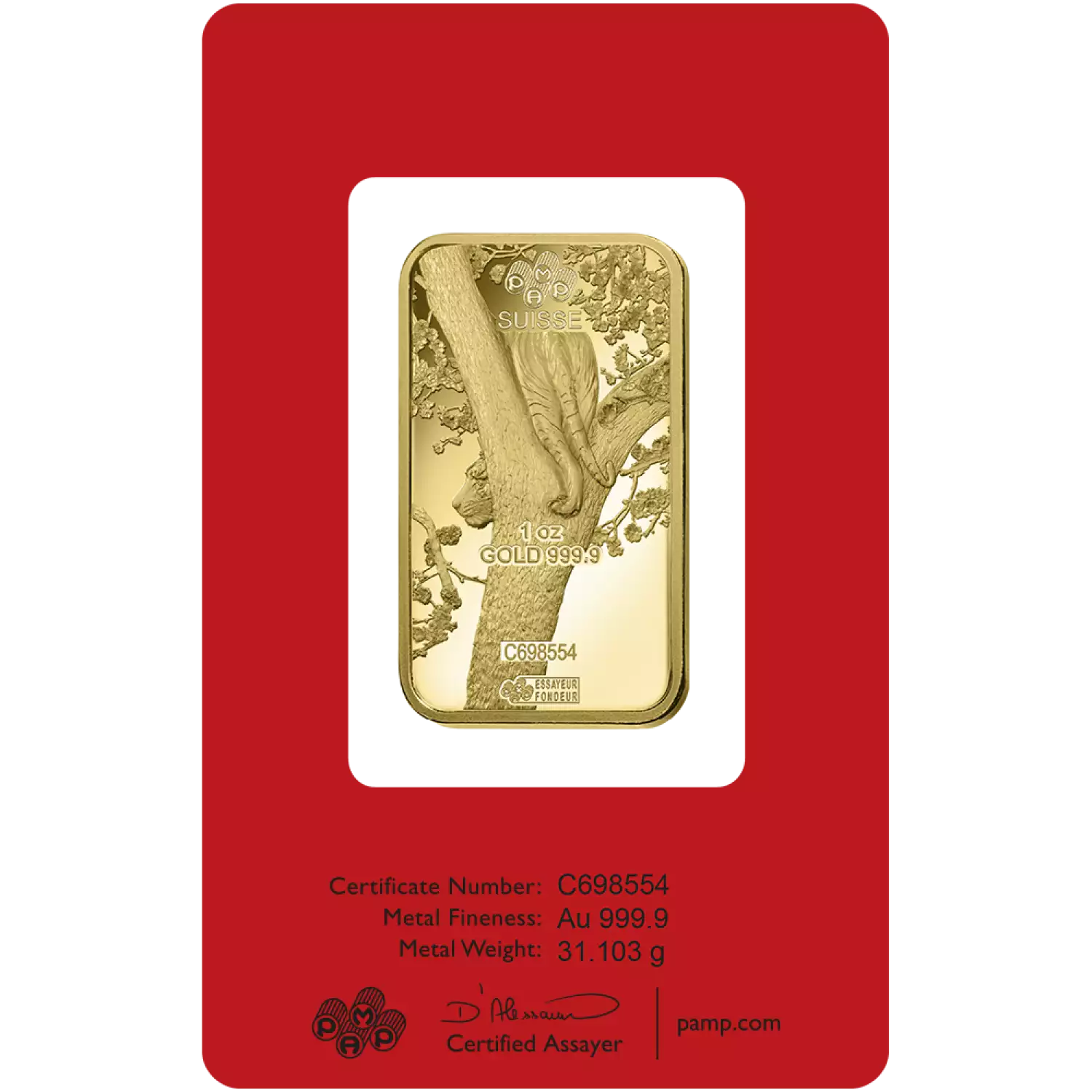 2022 1oz PAMP Gold Lunar Year Of The Tiger (3)