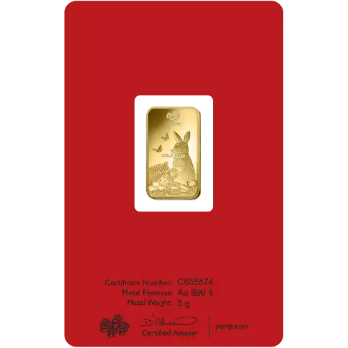 2023 5g PAMP Gold Year Of The Rabbit bar (3)