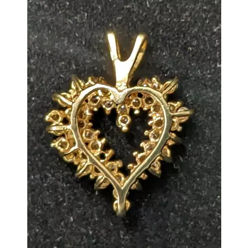 3.6g 14K Diamond Heart Pendant .50Ctw 