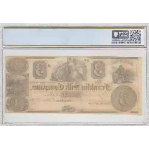 $3 Franklin Silk Company Haxby#oh-w1124-03 #Remainder