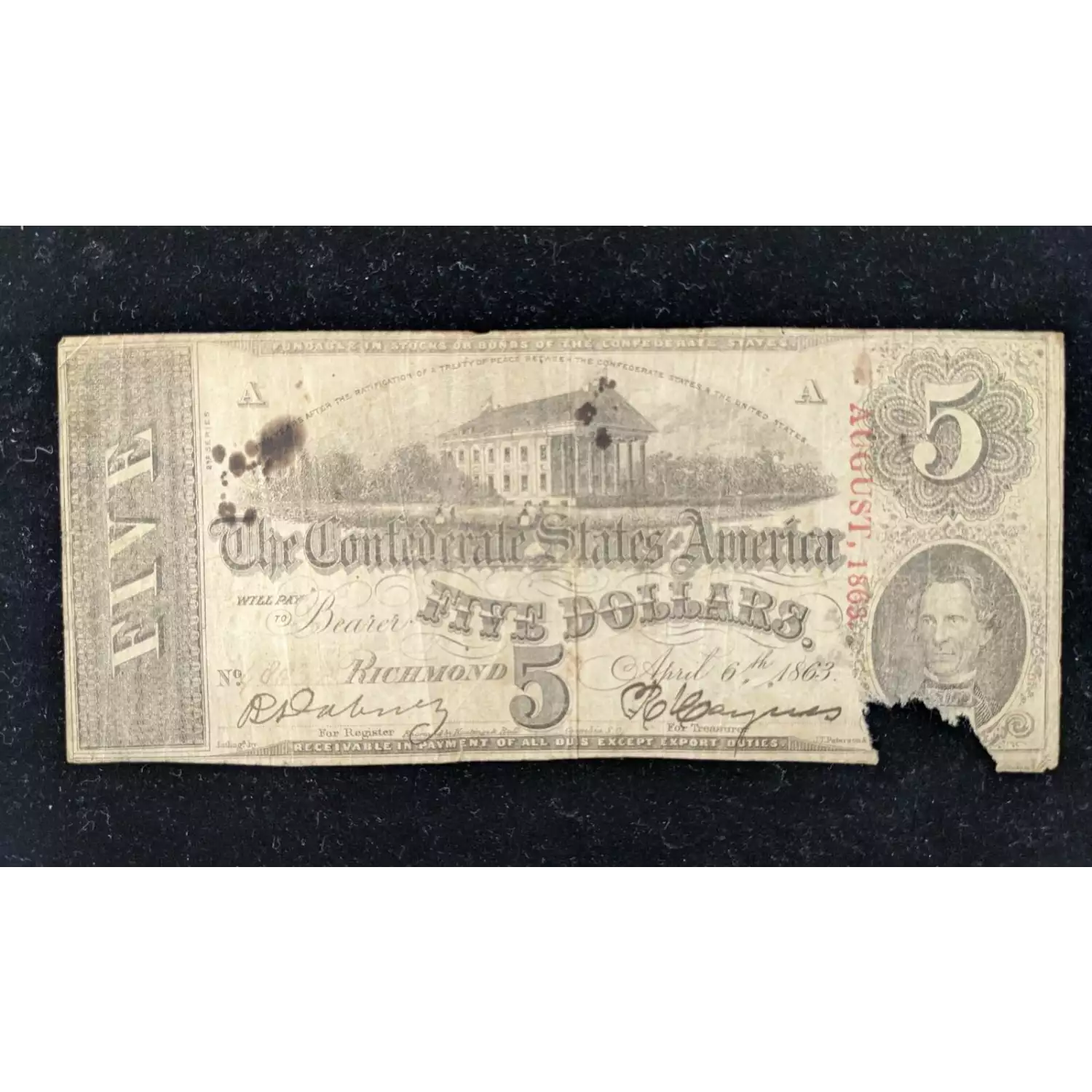 $5   Issues of the Confederate States of America CS-60