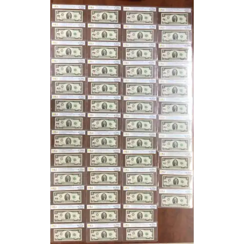 50 Consecutive Replacement Star Notes First Day Issue Cancelled Stamps from Hialeah, FL  (2)