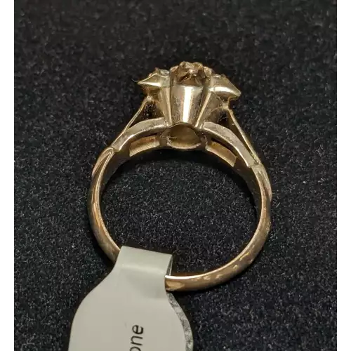 8K Antique 7 Diamond Ring .40 CTW 4.2g Size 6