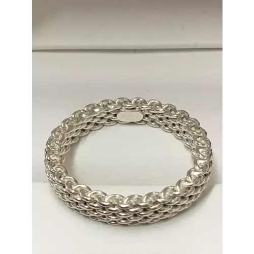 925 Tiffany & Co. Mesh Ring size 8 Link 3.7mm 3.2g
