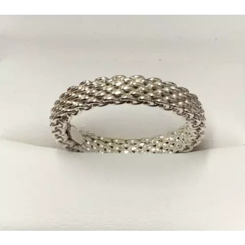 925 Tiffany & Co. Mesh Ring size 8 Link 3.7mm 3.2g (2)