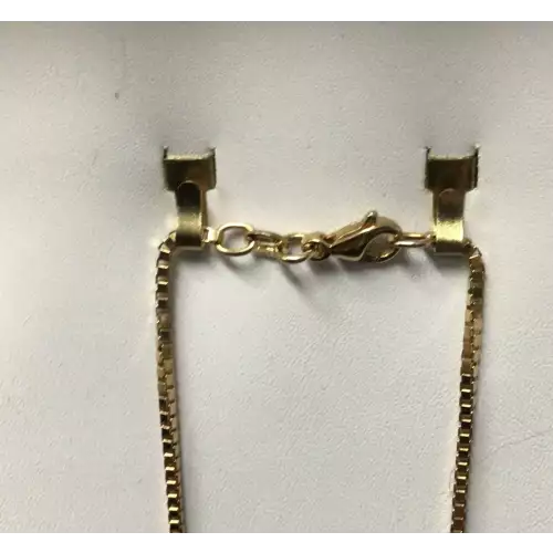 9K YG Box Link Necklace 18