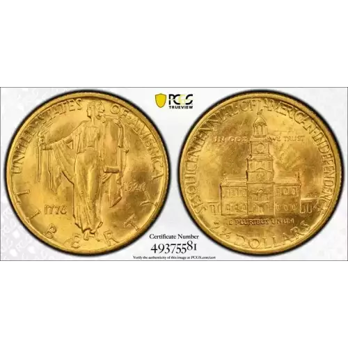 Classic Commemorative Gold - 1926 Sesquicentennial - Gold, $2.5 Dollars