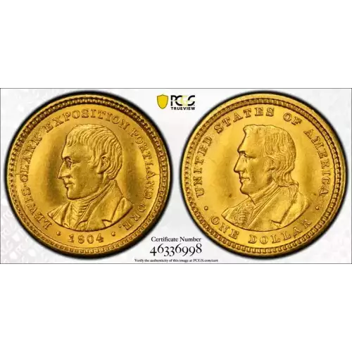 Classic Commemorative Gold--- Lewis and Clark Exposition 1904-1905 -Gold- 1 Dollar