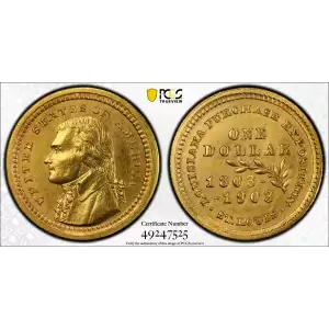 Classic Commemorative Gold--- Louisiana Purchase Exposition 1903-Gold- 1 Dollar (2)