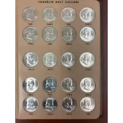 Complete Set Franklin Half Dollars