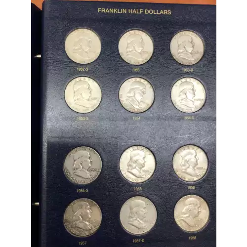 Complete Set Franklin Half Dollars (5)