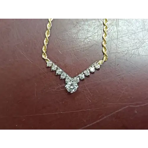 Diamond and Gold Necklace 18