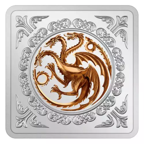 Game Of Thrones - 2022 1oz Targaryen Sigil Silver Medallion (3)