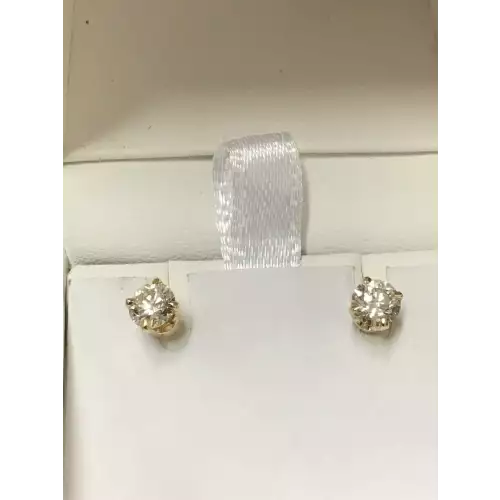 Gold 14k Earrings , with small Diamond (2)