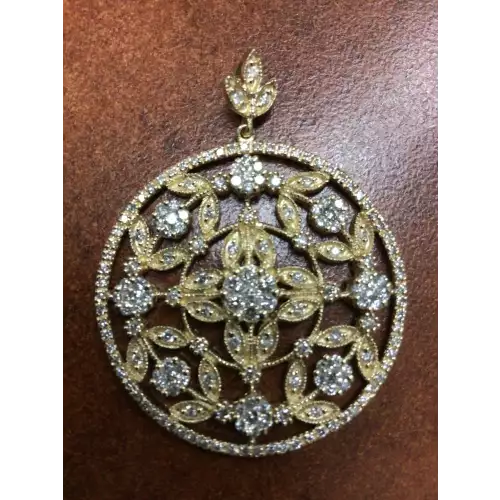 Gold 14k Pendant , with small Diamond (5)