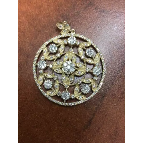 Gold 14k Pendant , with small Diamond