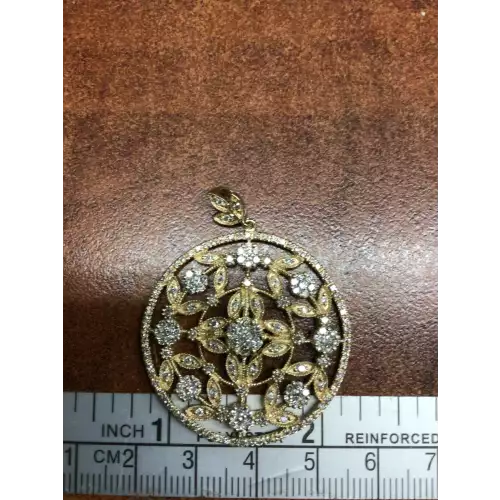 Gold 14k Pendant , with small Diamond (2)