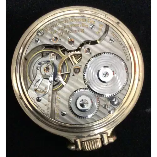 Hamilton 992 21 Jewel Rail Road Pocket Watch Montgomery Dial 10k Gold Fill Case4