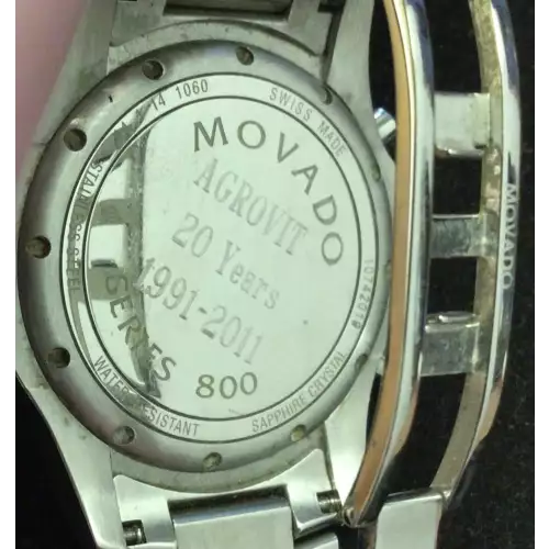 Movado chronograph series 800 Watch Runs Strong Great Shape0