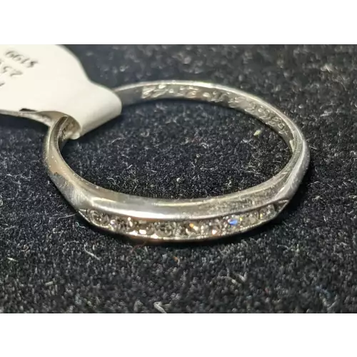 Platinum Diamond Ring .20 CTW .25g Size 8.5