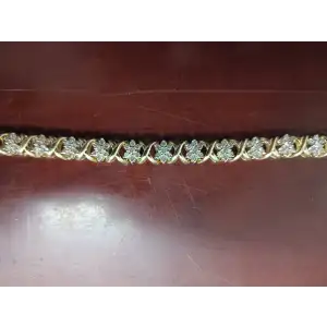 Gold 14k Bracelet , with Unique Diamond
