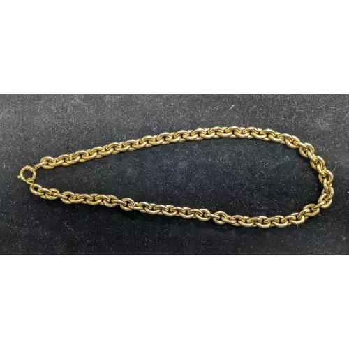 Stunning 14k Gold Rollo Link Necklace by Milor 20