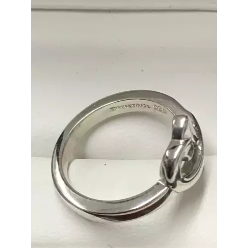 Tiffany & Co 925 Loving Heart Ring size 7.25 4.6g