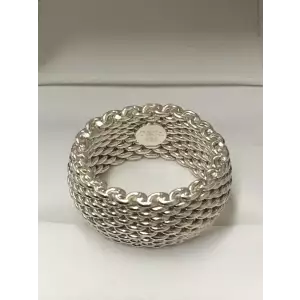 Tiffany & Co. 925 Mesh Weave size 6.5 10mm 9.0g
