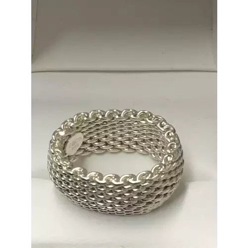 Tiffany & Co. 925 Mesh Weave size 6.5 10mm 9.0g (3)
