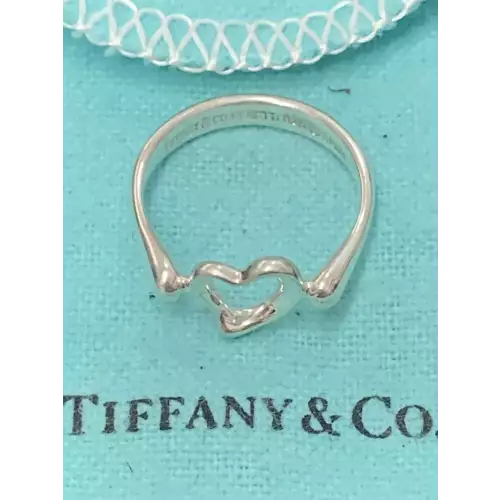 Tiffany & Co. Sterling Silver Heart Ring, Size 6, 2.5g