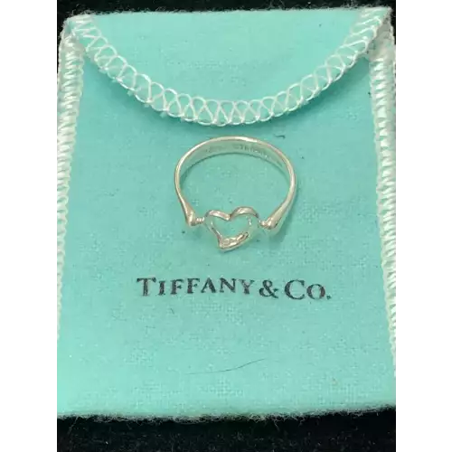 Tiffany & Co. Sterling Silver Heart Ring, Size 6, 2.5g (2)